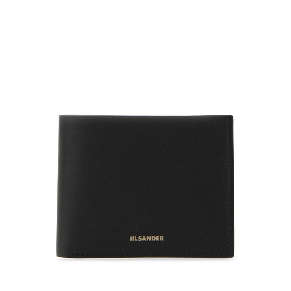 Jil Sander Men Black Leather Wallet